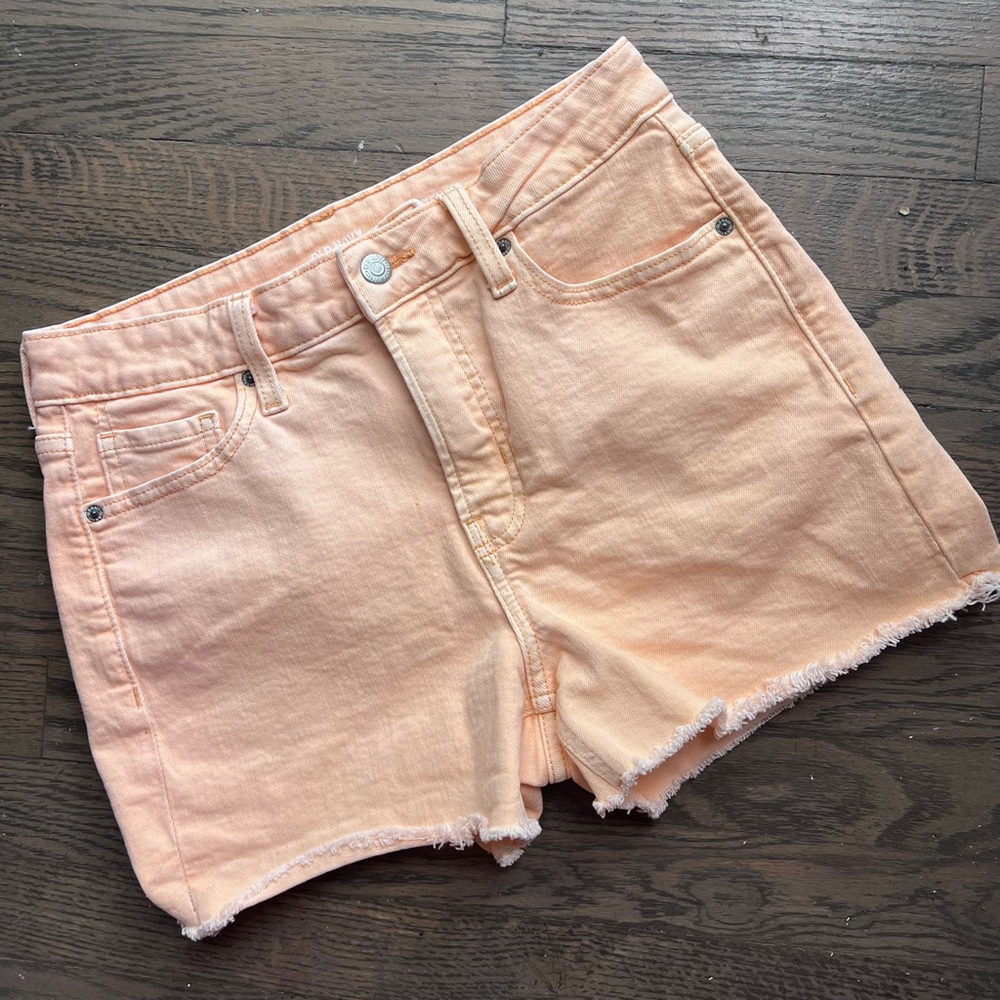 Old Navy Peach High-Waisted Denim Shorts